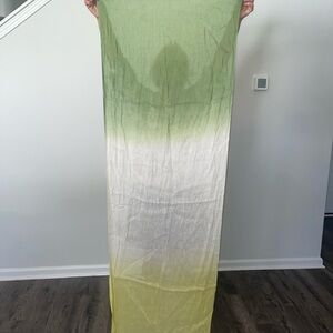 Green and White Ombre Scarf